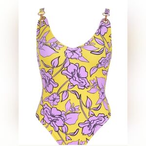 Gabifresh size 20D swimsuits for all yellow floral one piece